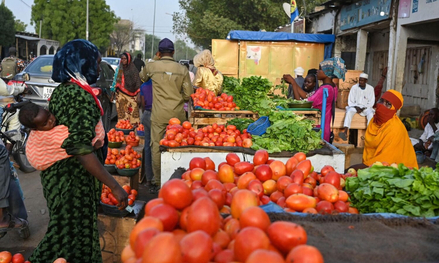 Économie du Tchad : activité commerciale dans un marché tchadien
