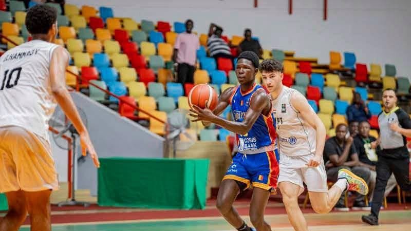 Équipe du Tchad à l'AfroBasket U18 2026 avant le quart de finale contre le Cameroun